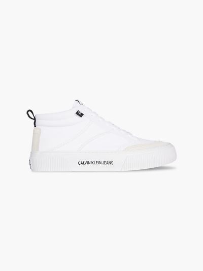 Calvin Klein Cipők HU609858 | Calvin Klein Cotton Twill Chukka Női Sportcipő Világos Fehér